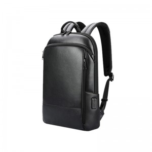 Advanced leather single shoulder computer bag USB charging backpack custom backpack