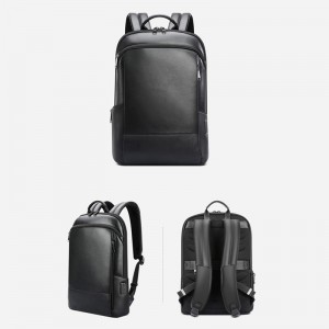 Bolso de computadora de un solo hombro de cuero avanzado Mochila de carga USB mochila personalizada