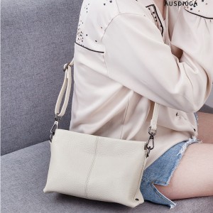 Soft leather diagonal bag for women